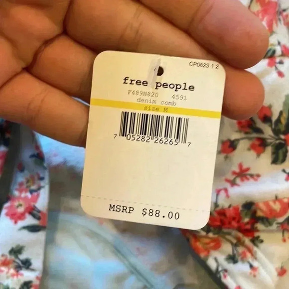 NWT Free People Intimately Floral Printed French Terry Slip Dress Sz M - Picture 7 of 8